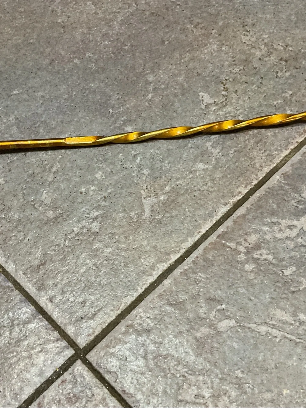 Brass-Tone Twisted Metal Candle Snuffer - Gold Finish